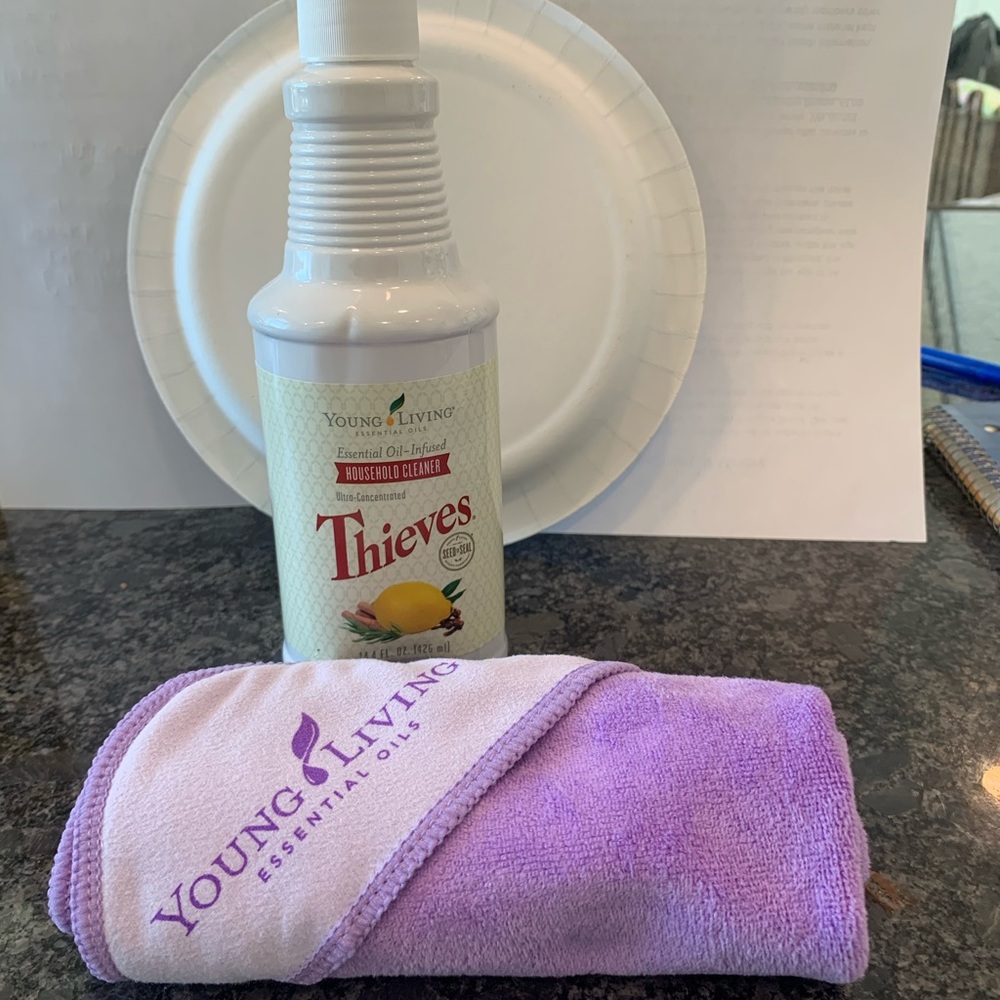 Young Living Thieves Cleaner and Cloth